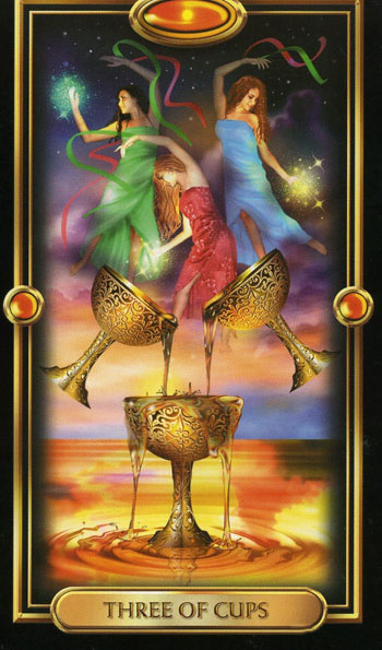 Тройка чаш (three of cups)